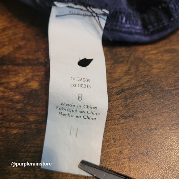 Vtg Calvin Klein Tie Dye Shorts Size 8 Mid Rise Tab Legs Blue Purple Y2K - Picture 6 of 14